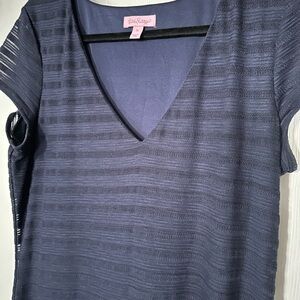 Lilly Pulitzer Navy V-Neck Formal Maxi